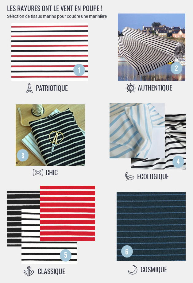 Tissus marin pour coudre une marnière