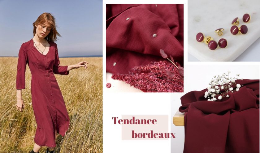 Tendance couture rouge bordeaux