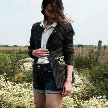 Veste madame manioc en tissu nid d'abeille