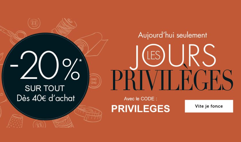 Jours privilèges chez Mondial Tissus