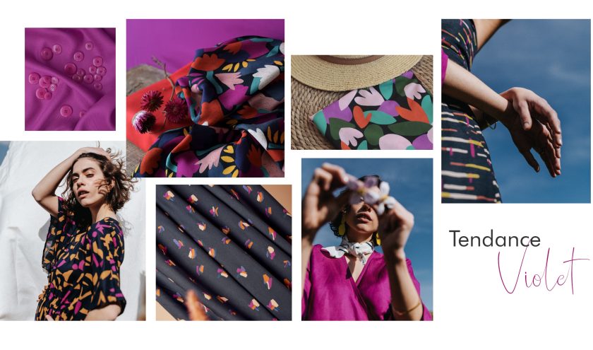 Tendance violet en couture